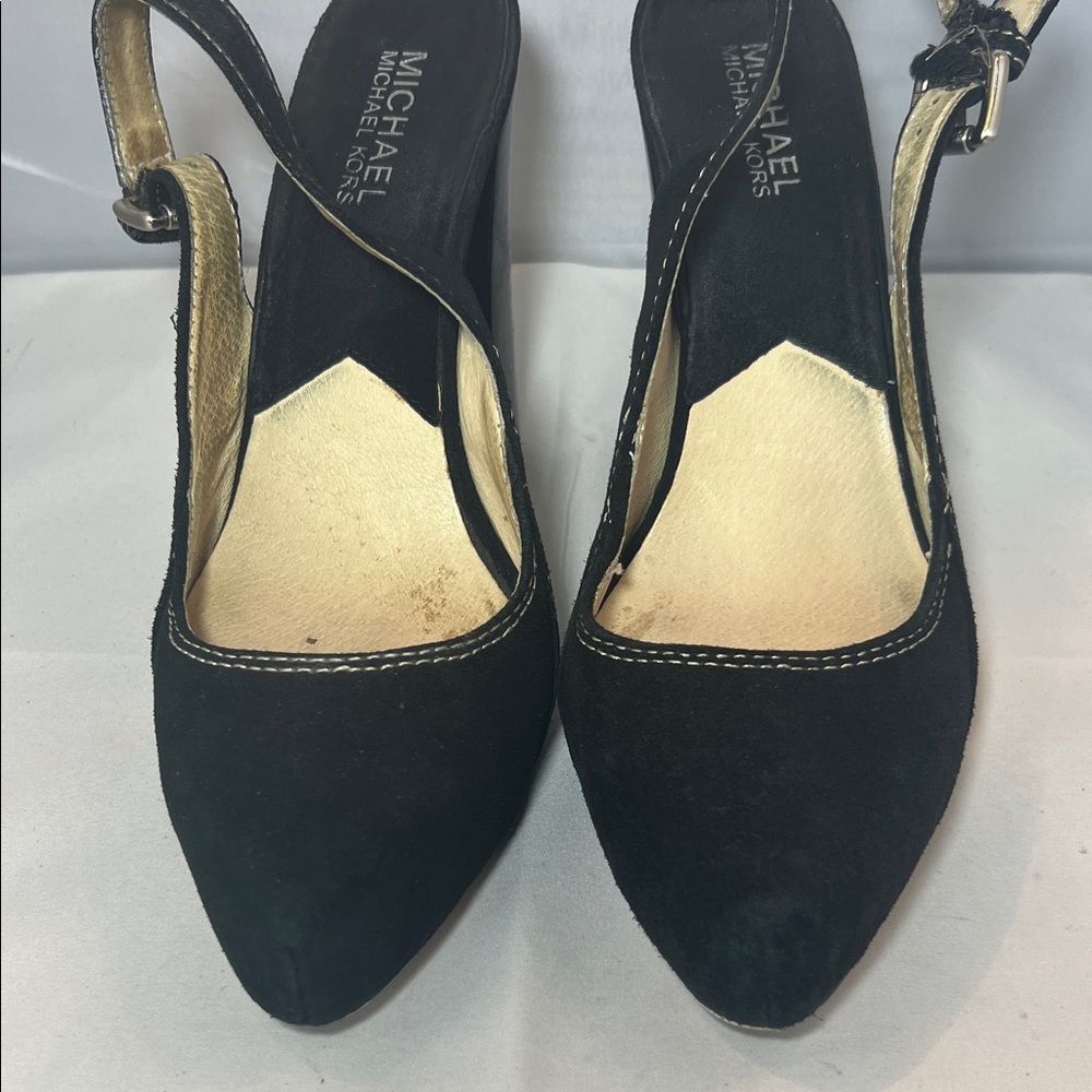 Michael Kors Black and Gold Heels